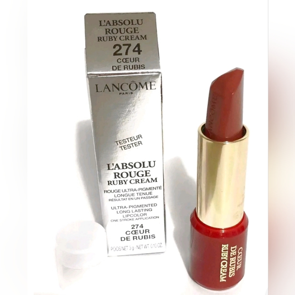 Lancome L'absolu Rouge Lipstick #274 COEUR DE RUBIS RUBY Cream Ultra Pigment New